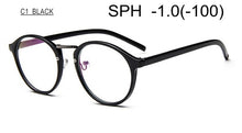 Load image into Gallery viewer, Prescription Glasses Nearsighted SPH -1.0 TO -6.0 Men Women Exquisite Round Frame Myopia Spectacles With Dioptre