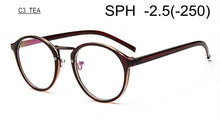 Load image into Gallery viewer, Prescription Glasses Nearsighted SPH -1.0 TO -6.0 Men Women Exquisite Round Frame Myopia Spectacles With Dioptre