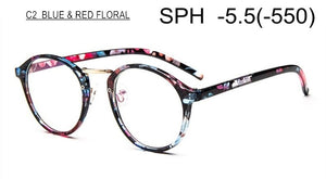 Prescription Glasses Nearsighted SPH -1.0 TO -6.0 Men Women Exquisite Round Frame Myopia Spectacles With Dioptre