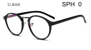 Prescription Glasses Nearsighted SPH -1.0 TO -6.0 Men Women Exquisite Round Frame Myopia Spectacles With Dioptre