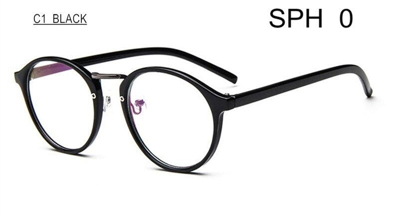 Prescription Glasses Nearsighted SPH -1.0 TO -6.0 Men Women Exquisite Round Frame Myopia Spectacles With Dioptre