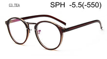 Load image into Gallery viewer, Prescription Glasses Nearsighted SPH -1.0 TO -6.0 Men Women Exquisite Round Frame Myopia Spectacles With Dioptre