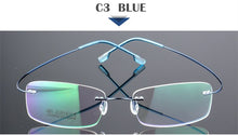 Load image into Gallery viewer, SUMONDY Rimless Titanium Alloy Glasses Frame Men Women Square Plain Glass Spectacles Toughness Prescription Eyewear Frames UF60