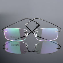 Load image into Gallery viewer, SUMONDY Rimless Titanium Alloy Glasses Frame Men Women Square Plain Glass Spectacles Toughness Prescription Eyewear Frames UF60