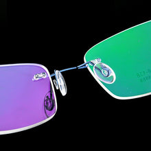 Load image into Gallery viewer, SUMONDY Rimless Titanium Alloy Glasses Frame Men Women Square Plain Glass Spectacles Toughness Prescription Eyewear Frames UF60