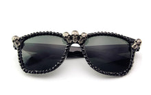 Load image into Gallery viewer, SUMONDY Skull Rhinestone Sunglasses Woman Men Black Cat-Eye Steampunk CE Sun Shades Party Festival Hip Hop Style SU39