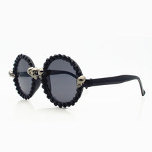 Load image into Gallery viewer, SUMONDY Skull Round Frame Sunglasses Men Women Bardian Cool Black Party Sun Glasses Halloween Ball Hip Hop Funny Eyeglasses SU41