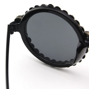 SUMONDY Skull Round Frame Sunglasses Men Women Bardian Cool Black Party Sun Glasses Halloween Ball Hip Hop Funny Eyeglasses SU41