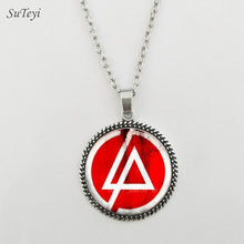 Carica l&#39;immagine nel visualizzatore di Gallery, Accessori moda Logo americano dei Linkin Park Collana Linkin Park Gioielli Cupola di vetro Collane e pendenti Abbigliamento da uomo 