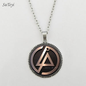 Accessori moda Logo americano dei Linkin Park Collana Linkin Park Gioielli Cupola di vetro Collane e pendenti Abbigliamento da uomo 
