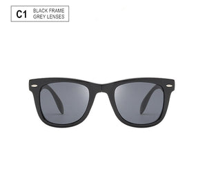 SWOKENCE  Folding Sunglasses Women Men Portable Foldable Sun Glasses Rivet Frame Folded UV400 Optical Spectacles SA14