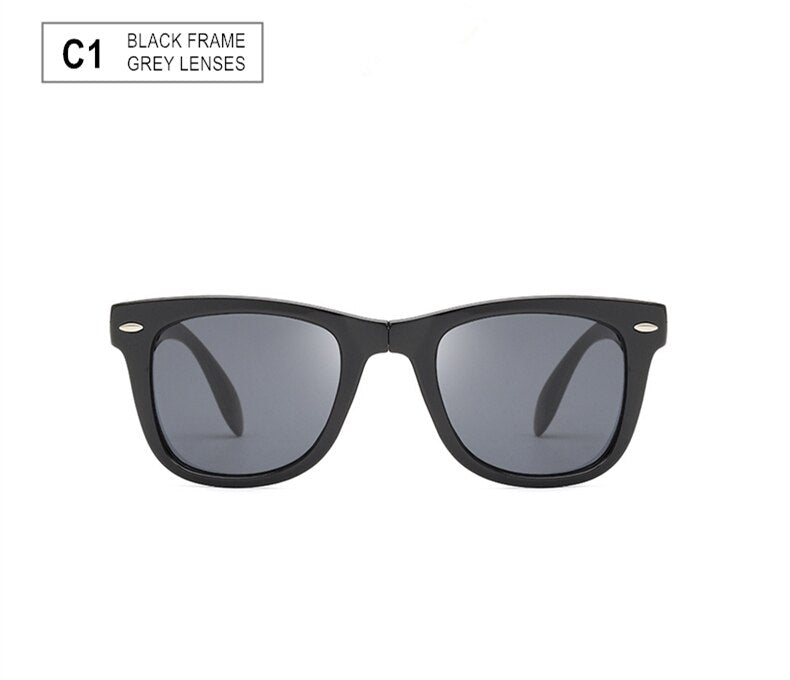 SWOKENCE  Folding Sunglasses Women Men Portable Foldable Sun Glasses Rivet Frame Folded UV400 Optical Spectacles SA14