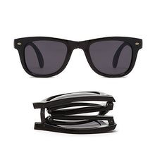 Load image into Gallery viewer, SWOKENCE Folding Sunglasses Men Women Retro Large Size Foldable UV400 Sun Glasses Gray Lenses With Portable Box SA22