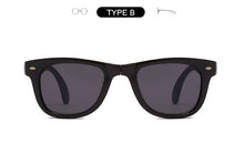 Load image into Gallery viewer, SWOKENCE Folding Sunglasses Men Women Retro Large Size Foldable UV400 Sun Glasses Gray Lenses With Portable Box SA22
