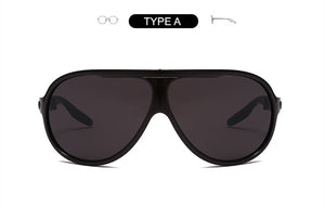 SWOKENCE Folding Sunglasses Men Women Retro Large Size Foldable UV400 Sun Glasses Gray Lenses With Portable Box SA22