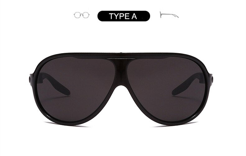 SWOKENCE Folding Sunglasses Men Women Retro Large Size Foldable UV400 Sun Glasses Gray Lenses With Portable Box SA22