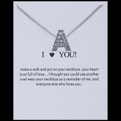 Sale 1PC Fashion Silvery Shiny Charms Necklace crystal Pendant letters Personalized Letters Necklaces Women Jewelry