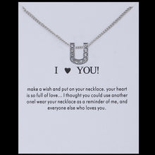 Carica l&#39;immagine nel visualizzatore di Gallery, Sale 1PC Fashion Silvery Shiny Charms Necklace crystal Pendant letters Personalized Letters Necklaces Women Jewelry