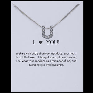Sale 1PC Fashion Silvery Shiny Charms Necklace crystal Pendant letters Personalized Letters Necklaces Women Jewelry
