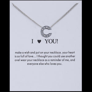 Sale 1PC Fashion Silvery Shiny Charms Necklace crystal Pendant letters Personalized Letters Necklaces Women Jewelry