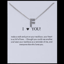 Carica l&#39;immagine nel visualizzatore di Gallery, Sale 1PC Fashion Silvery Shiny Charms Necklace crystal Pendant letters Personalized Letters Necklaces Women Jewelry