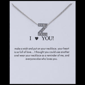 Sale 1PC Fashion Silvery Shiny Charms Necklace crystal Pendant letters Personalized Letters Necklaces Women Jewelry