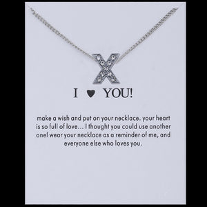 Sale 1PC Fashion Silvery Shiny Charms Necklace crystal Pendant letters Personalized Letters Necklaces Women Jewelry