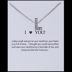 Sale 1PC Fashion Silvery Shiny Charms Necklace crystal Pendant letters Personalized Letters Necklaces Women Jewelry