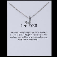 Carica l&#39;immagine nel visualizzatore di Gallery, Sale 1PC Fashion Silvery Shiny Charms Necklace crystal Pendant letters Personalized Letters Necklaces Women Jewelry