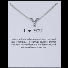 Carica l&#39;immagine nel visualizzatore di Gallery, Sale 1PC Fashion Silvery Shiny Charms Necklace crystal Pendant letters Personalized Letters Necklaces Women Jewelry