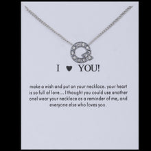 Carica l&#39;immagine nel visualizzatore di Gallery, Sale 1PC Fashion Silvery Shiny Charms Necklace crystal Pendant letters Personalized Letters Necklaces Women Jewelry