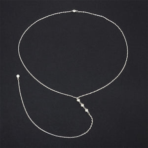 Sale 1Pc Golden/Silvery 2 Styles Crystal Long Sexy Backless Body Bare Back Pendant Necklace Chain Fashion Jewelry Charm Gift