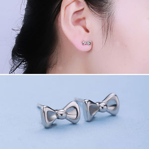 Sale S925 Pure Silver, Silver Nail Exquisite Small Butterfly Earrings Fashion Element Tremella Factory A Undertakes