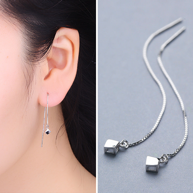 Sale S925 Tremella Line Han Edition Fresh Fashionable Element Silver Earrings A Undertakes To Female Silver Ornament