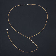Carica l&#39;immagine nel visualizzatore di Gallery, Sale Women Long Necklace Body Sexy Chain Bare Back Gold Silver Gold Crystal Pendant Chain Necklace Backdrop Beach Body jewelry
