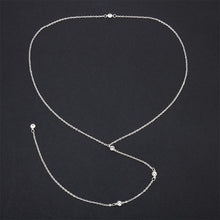 Carica l&#39;immagine nel visualizzatore di Gallery, Sale Women Long Necklace Body Sexy Chain Bare Back Gold Silver Gold Crystal Pendant Chain Necklace Backdrop Beach Body jewelry