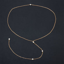 Carica l&#39;immagine nel visualizzatore di Gallery, Sale Women Long Necklace Body Sexy Chain Bare Back Gold Silver Gold Crystal Pendant Chain Necklace Backdrop Beach Body jewelry
