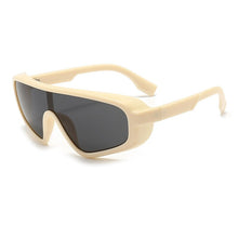 Load image into Gallery viewer, Samjune Personality Dazzle Color Large Frame Sunglasses Women Retro Conjoined Connected Piece Windshield Sun Glasses