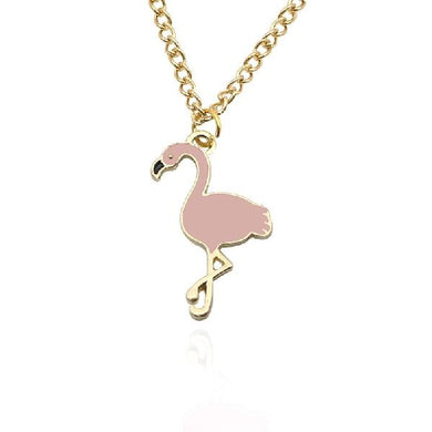 Cute Flamingo Necklace for Women Animal Jewelry With Chain Necklace Pink Rose Red color Short Chokers Colar zk25