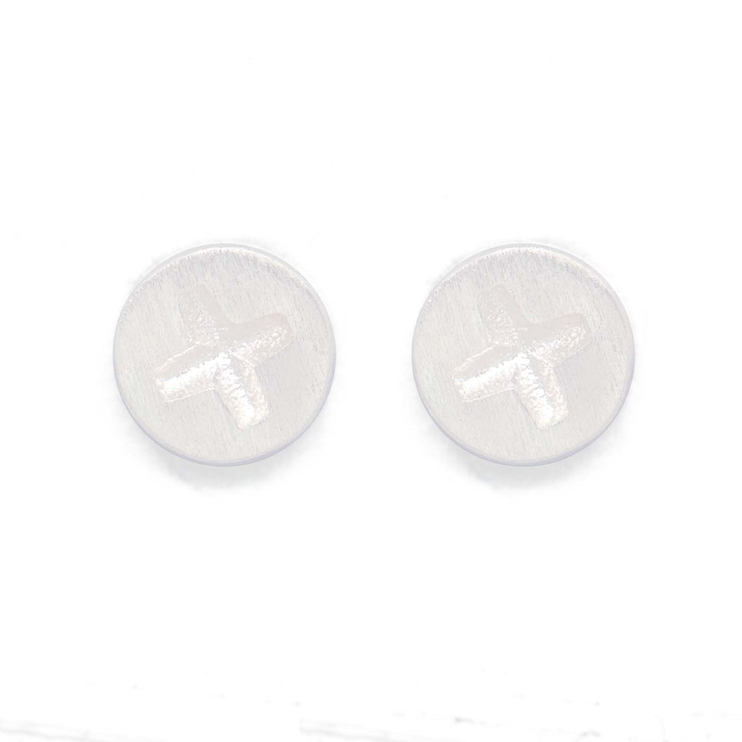 Screw Spike 925 Sterling Silver Yellow White Stud Earrings