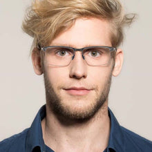 Carica l&#39;immagine nel visualizzatore di Gallery, Montatura per occhiali da vista da uomo senza viti Germania Berlino Design Occhiali da vista in metallo sottile ultraleggero Occhiali da vista quadrati da uomo con montatura completa