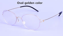 Load image into Gallery viewer, Screwless Rim Oval Hand-made Titanium Glasses Frames Men Brand Myopia Eyeglasses Clear Lens Spectacles monturas de lentes mujer