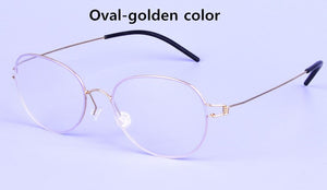 Screwless Rim Oval Hand-made Titanium Glasses Frames Men Brand Myopia Eyeglasses Clear Lens Spectacles monturas de lentes mujer