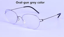 Load image into Gallery viewer, Screwless Rim Oval Hand-made Titanium Glasses Frames Men Brand Myopia Eyeglasses Clear Lens Spectacles monturas de lentes mujer