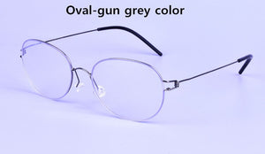 Screwless Rim Oval Hand-made Titanium Glasses Frames Men Brand Myopia Eyeglasses Clear Lens Spectacles monturas de lentes mujer