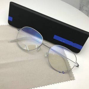 Screwless Rim Oval Hand-made Titanium Glasses Frames Men Brand Myopia Eyeglasses Clear Lens Spectacles monturas de lentes mujer
