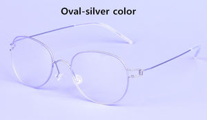 Screwless Rim Oval Hand-made Titanium Glasses Frames Men Brand Myopia Eyeglasses Clear Lens Spectacles monturas de lentes mujer