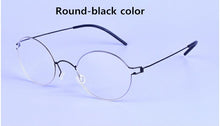 Load image into Gallery viewer, Screwless Rim Oval Hand-made Titanium Glasses Frames Men Brand Myopia Eyeglasses Clear Lens Spectacles monturas de lentes mujer
