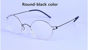 Screwless Rim Oval Hand-made Titanium Glasses Frames Men Brand Myopia Eyeglasses Clear Lens Spectacles monturas de lentes mujer