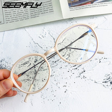 Seemfly Anti Blue Rays Radiation Blocking Glasses Men Women Computer Goggles Flat Mirror Eyeglasses Optical Spectacle Frame 1PC